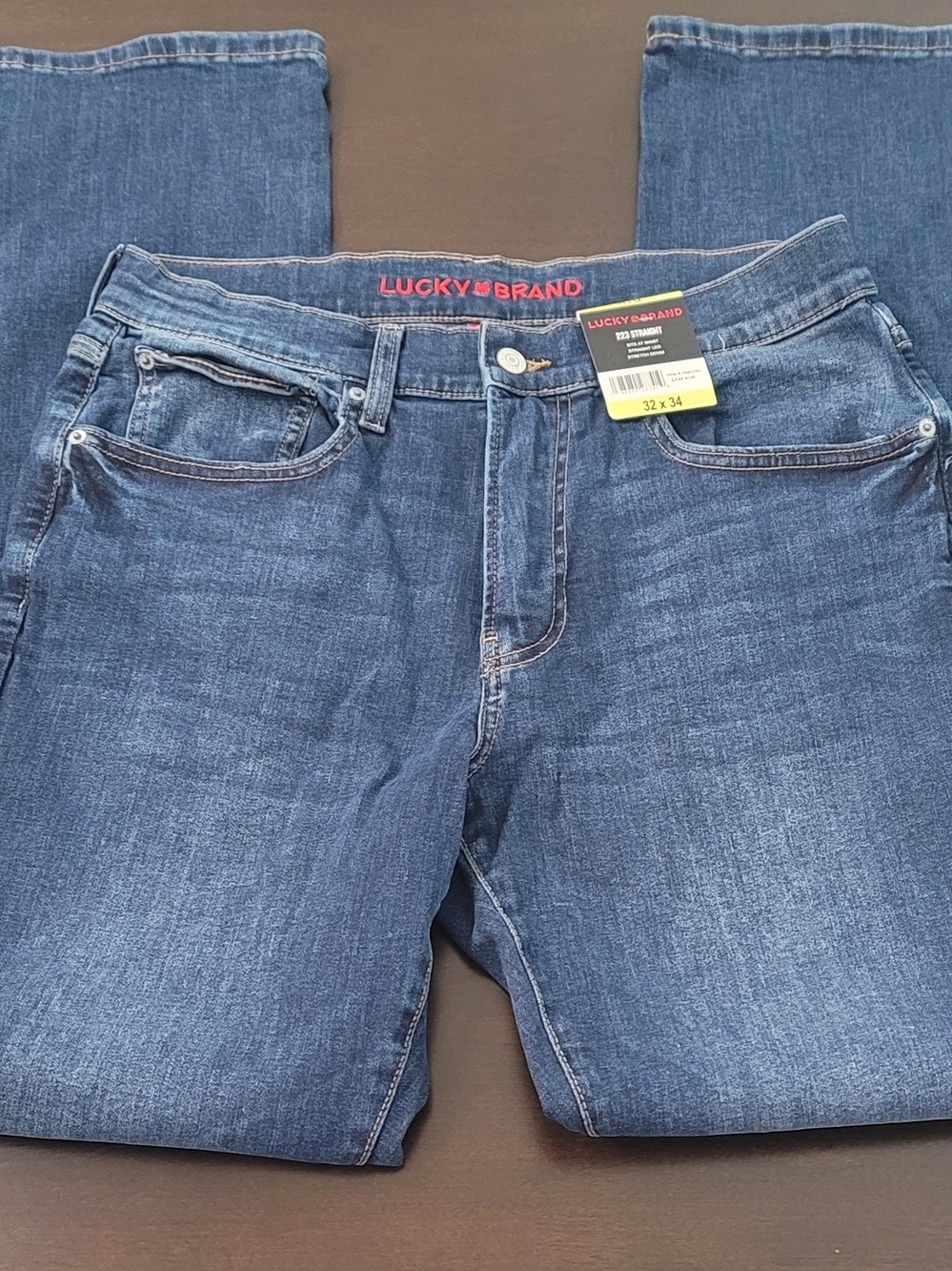 Lucky Brand Men's Straight Fit Dark Blue Denim Jeans